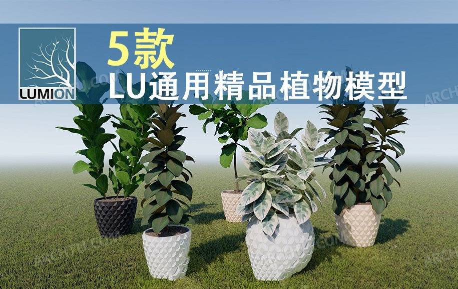5款Lumion室内外植物绿植精品模型