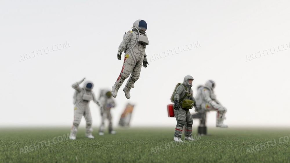 8款Lumion穿宇航服人物模型|素材