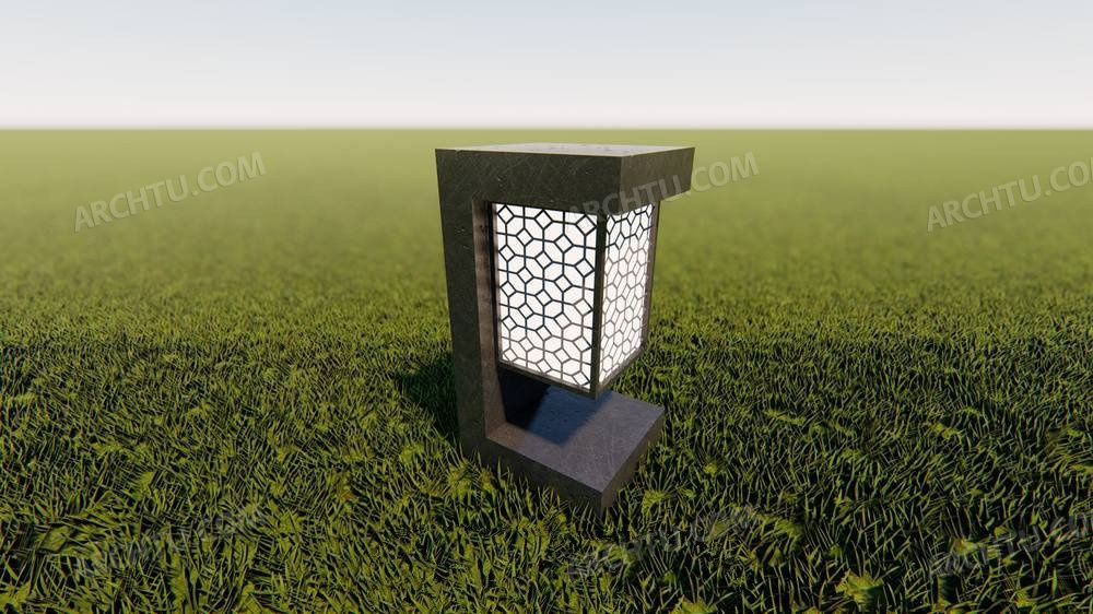 [精品]15款Lumion各版本通用精品模型素材系列新中式灯具建筑景观规划灯第一期