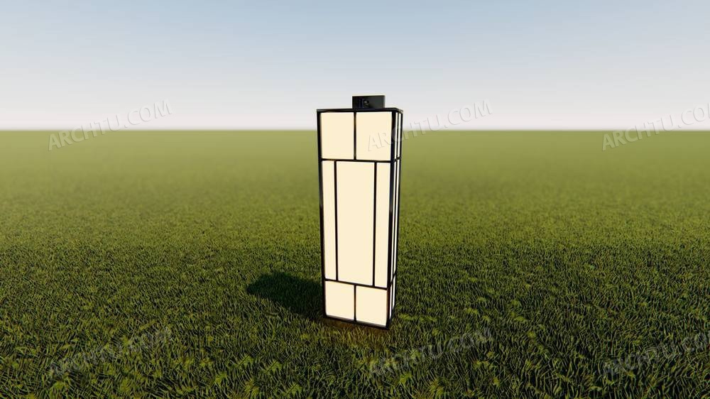 [精品]15款Lumion各版本通用精品模型素材系列新中式灯具建筑景观规划灯第一期