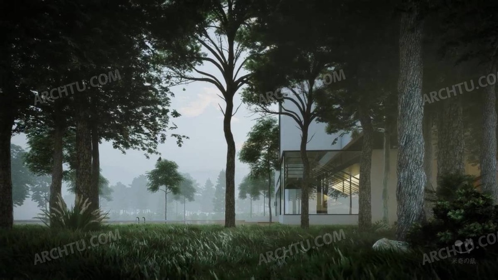 Lumion动画别墅建筑渲染表现朝风雨夜