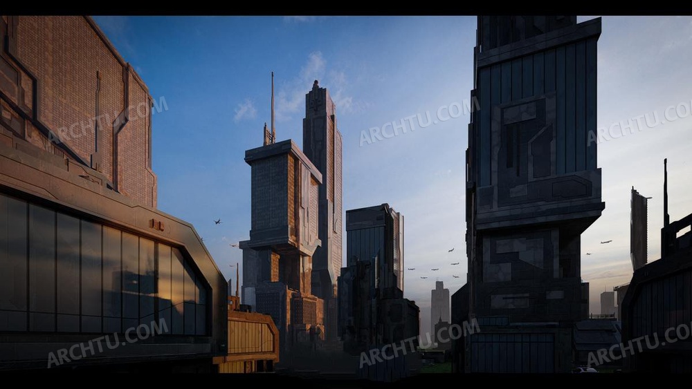 [精品]15款Lumion各版本通用精品模型素材系列未来科幻城市建筑第一期