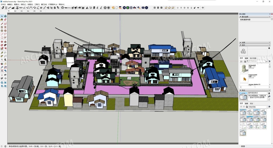 [lumion]SketchUp渲染表现场景源文件-住宅房屋表现