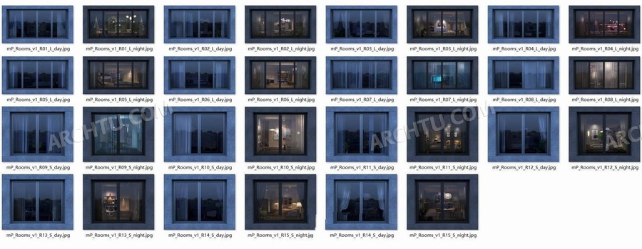 [lumion]180套EXR/SOL建筑效果图带透视贴图素材