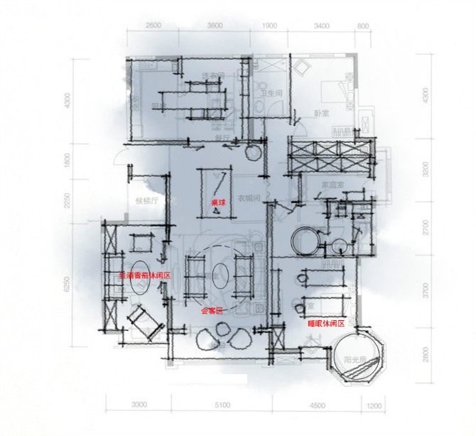 家居室内装修建筑景观平面图商业别墅概念设计方案CAD布局设计参考-景观建筑资源