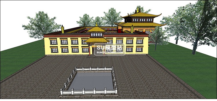 少数民族白族苗族藏族特色民居博物馆铁索桥建筑设计S-景观建筑资源