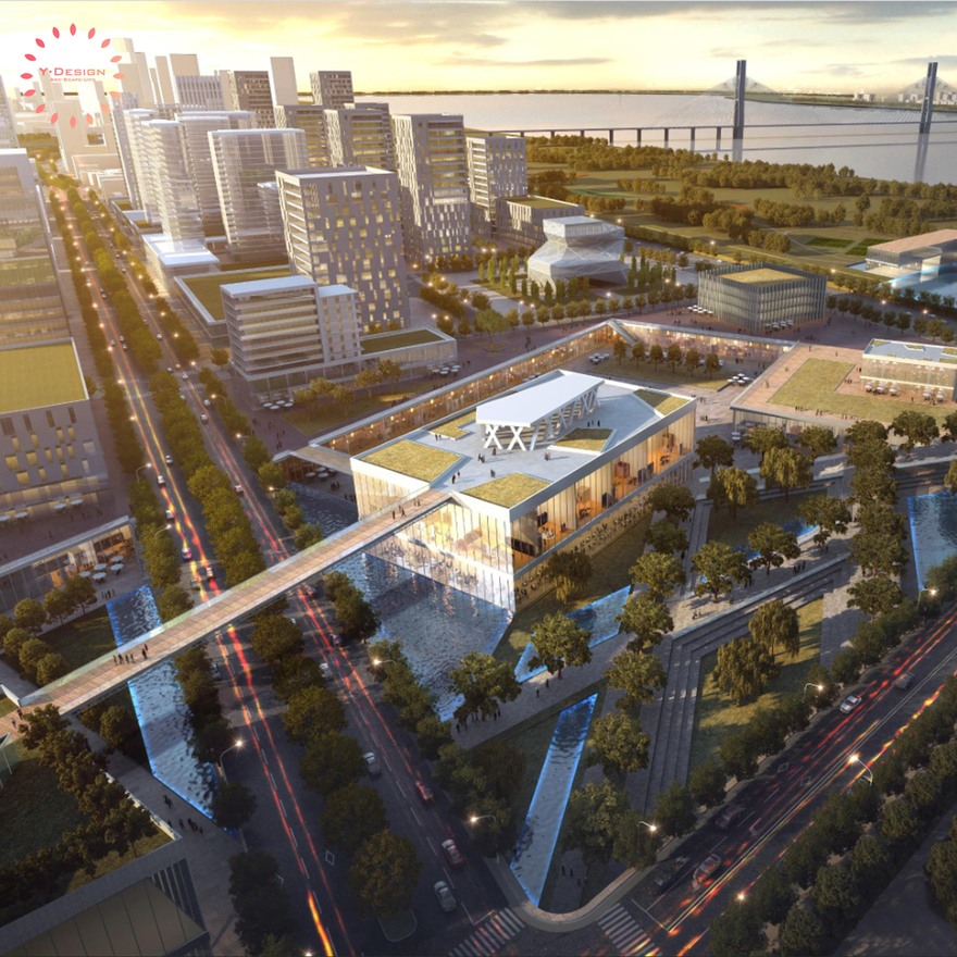 武汉长江新城起步区城市规划设计设计概念设计方案国际竞赛SOM扎哈-景观建筑资源