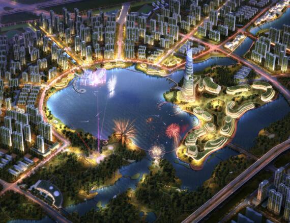 河南郑州西流湖生态智慧新城城市规划设计设计（滨水）
