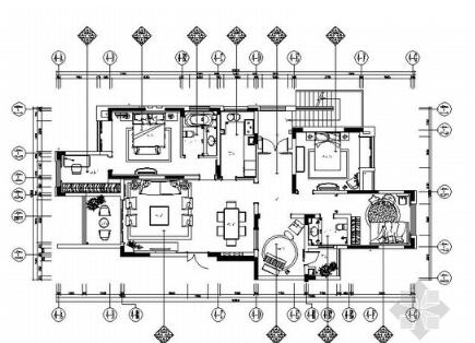 重庆精品新古典叠层商业别墅样板房施工图（有效果）