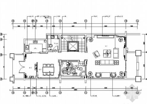 江苏新中式风格三层商业别墅装修设计施工图（有效果）