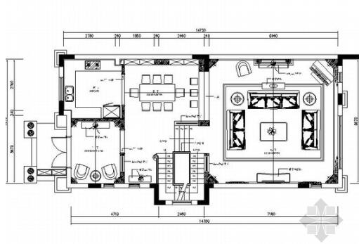 英式古典三层联排商业别墅室内装饰施工图（有效果）