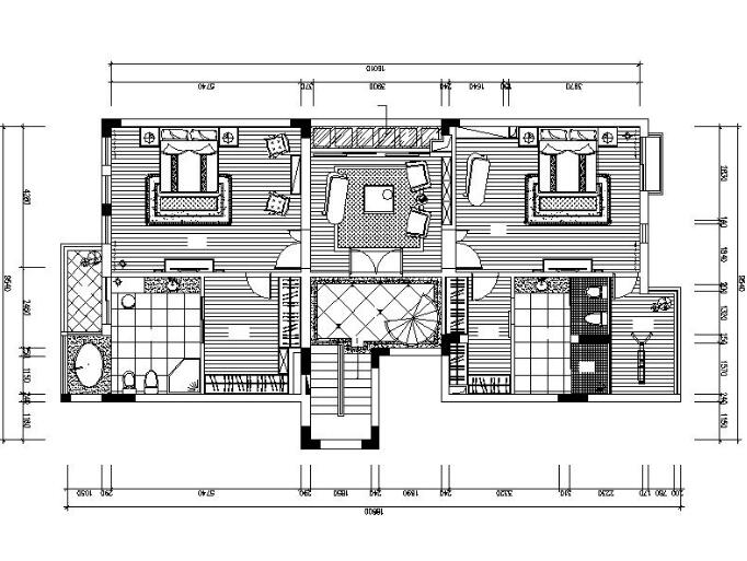 深圳超豪华简欧4层商业别墅室内设计施工图（有效果图）