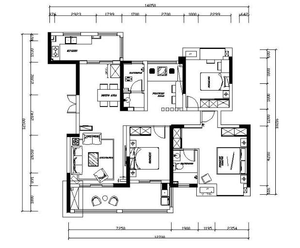 长沙现代风简约时尚住宅建筑景观室内设计施工图