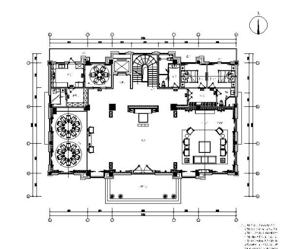 新中式风格奢华商业别墅装修设计施工图（有效果图）
