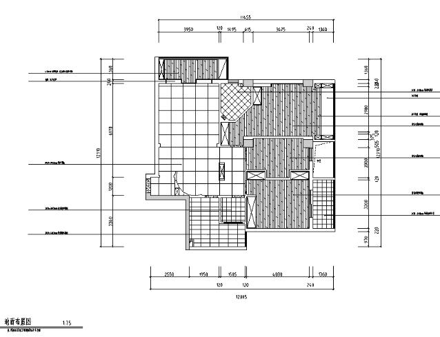 福建都市后花园现代风中式三居室设计施工图（附效果图）