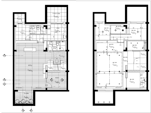 上海设计资源-汤臣38河D型4层商业别墅装修样板房室内装修施工图