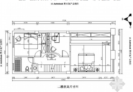 扬州美式风格豪华复古3层商业别墅CAD施工图（有效果图）