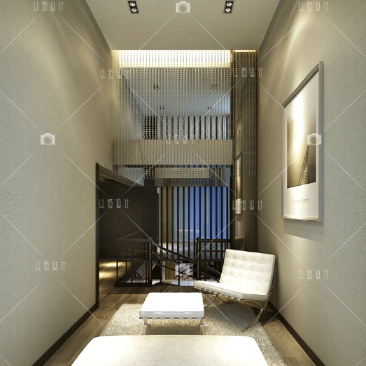 资源素材现代风简约客厅餐厅卧室效果图CAD施工图原创设计