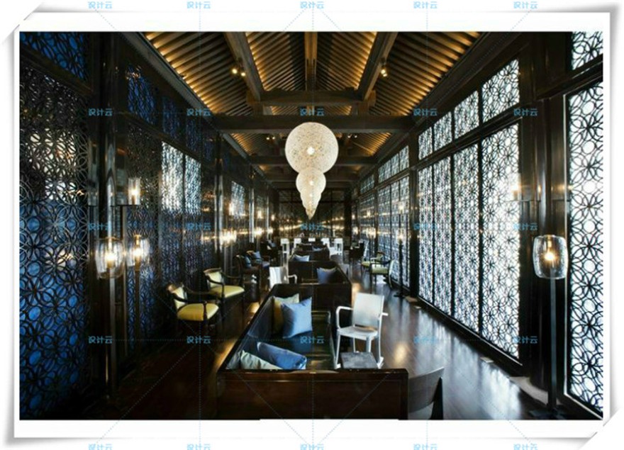 完整如恩(Neriamp;Hu)-北京黄埔会餐厅设计CAD施工图+实景照