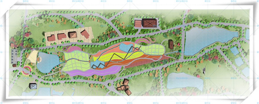 设计资源137规模化生态公园景观景观方案设计有su模型cad总图lumion效果图