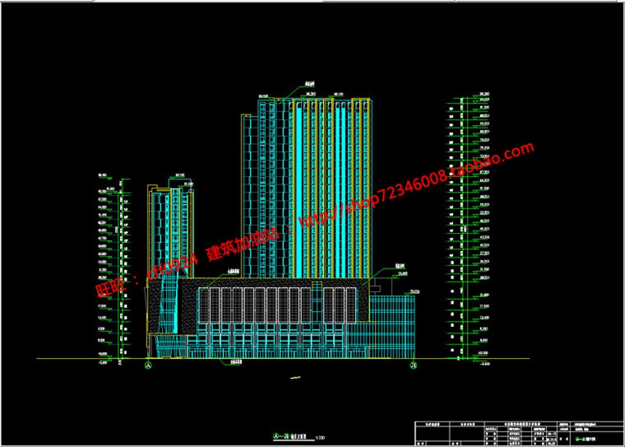 城市规划设计设计综合体商住楼商业设计cad图纸su模型效果图