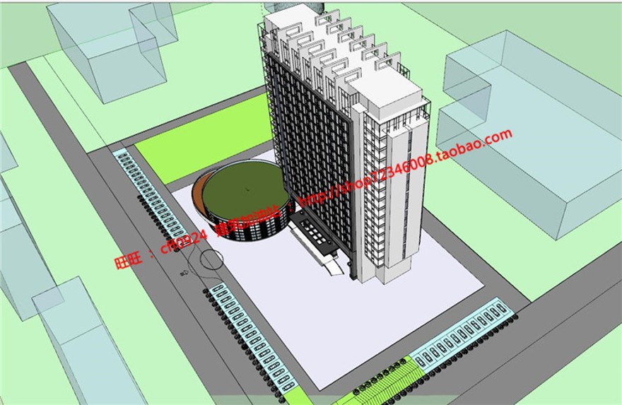 cad图纸su模型效果图ppt都市集中型酒店建筑方案设计