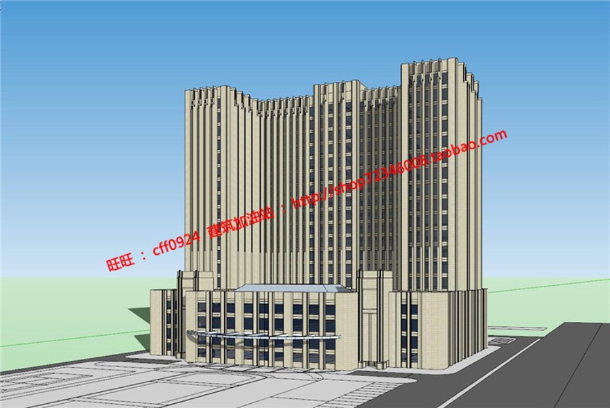 监察局检察院建筑设计cad图纸su模型效果图学生毕业建筑资源