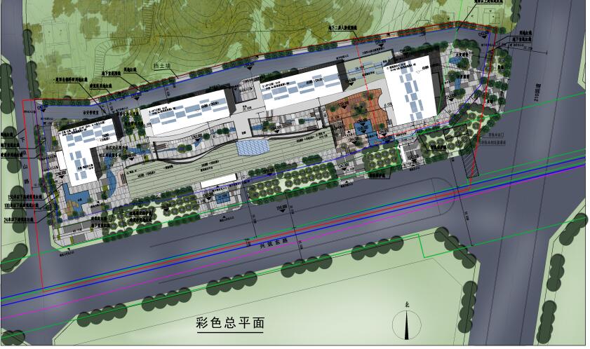 015贵阳市九州传媒国际广场建筑方案设计（CAD+文本）