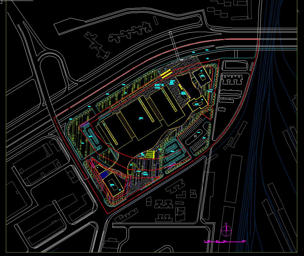 070长城笋岗城市规划设计设计综合体景观建筑规划项目（CAD+文本）