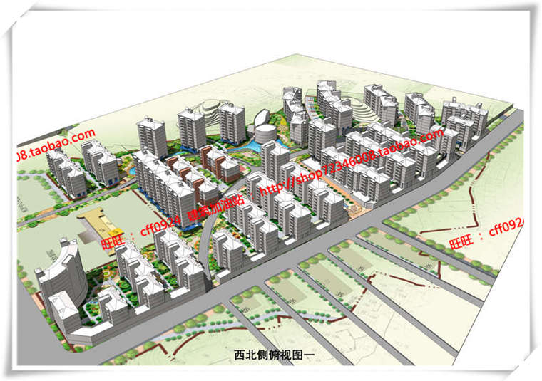 建筑图纸264住宅区规划/小区规划su模型+cad图纸