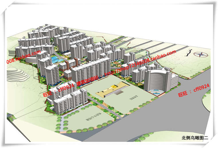 建筑图纸264住宅区规划/小区规划su模型+cad图纸