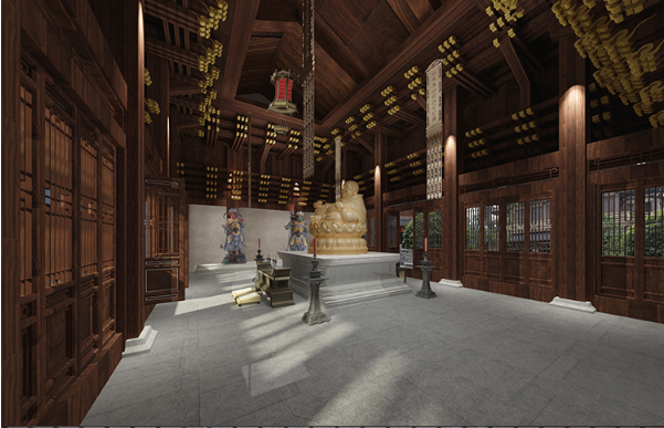 资源素材古建寺庙佛像建筑室内设计CAD配套效果图原创设计素建筑资源