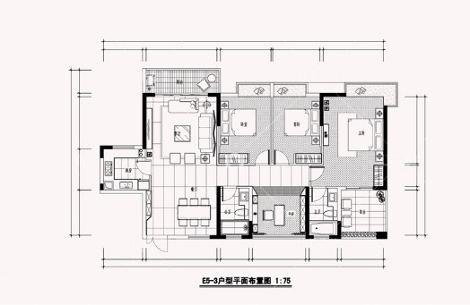 资源素材中式家装卧室客厅装修效果图带CAD施工图