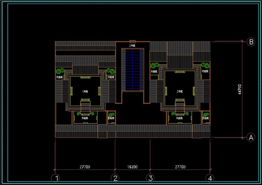 成套-北京四合院住宅建筑设计CAD施工图效果图素材