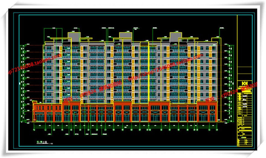 建筑图纸295轻水湾住宅高层住宅cad平立总+su模型+效果图+3Dmax