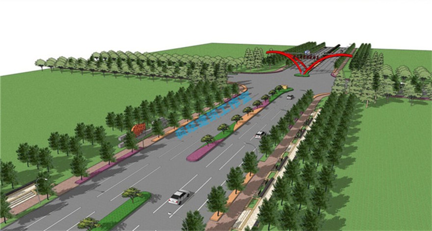文本00166道路设计景观与规划高速公路道路设计环境绿化景观方案文本