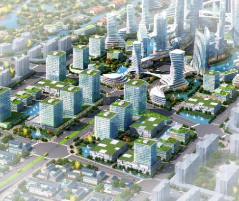 方案文本_四川现代风风格工业新城总部概念设计规划设计