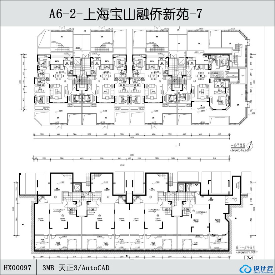 上海宝山融侨新苑-cad图纸CAD方案平面图/立剖面图/施工图系列