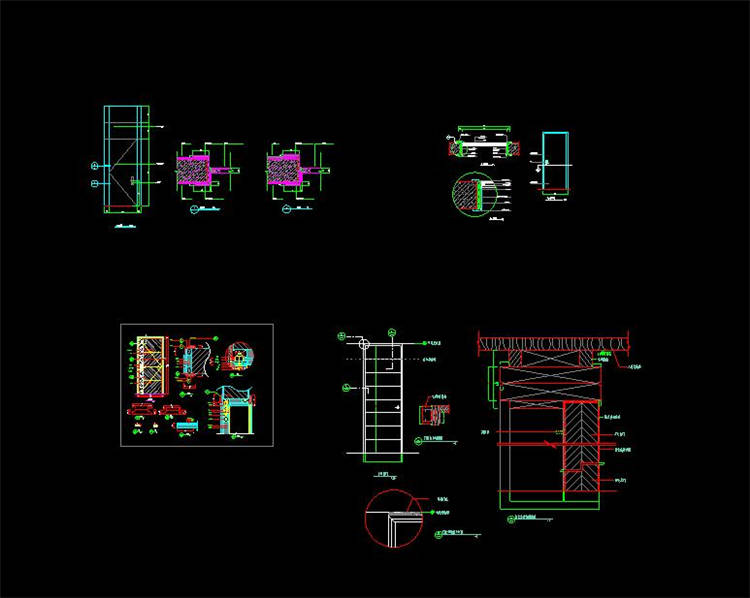 门套详图-CAD方案平面图/立剖面图/施工图系列