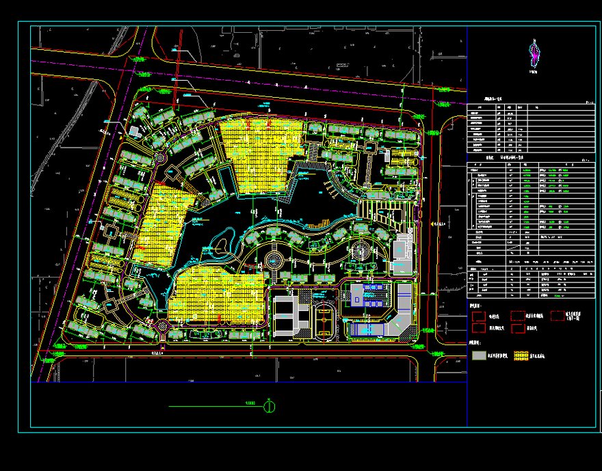 cad高层住宅公寓居住小区洋房规划(5)-CAD方案平面图/立剖面图/施工图系列