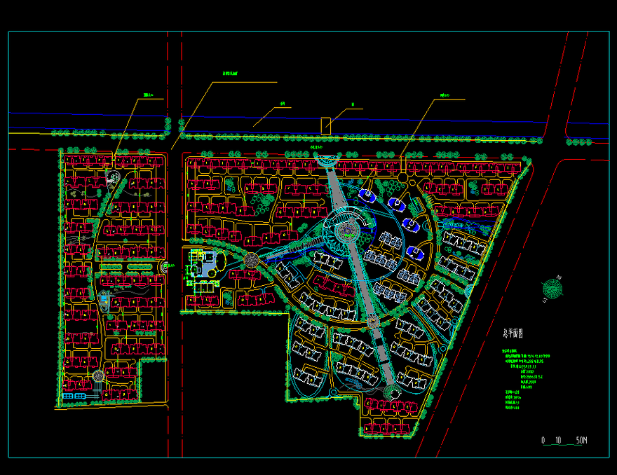 高层住宅公寓居住小区洋房规划(44)-CAD方案平面图/立剖面图/施工图系列