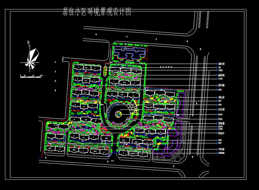 高层住宅公寓居住小区洋房规划(35)-CAD方案平面图/立剖面图/施工图系列