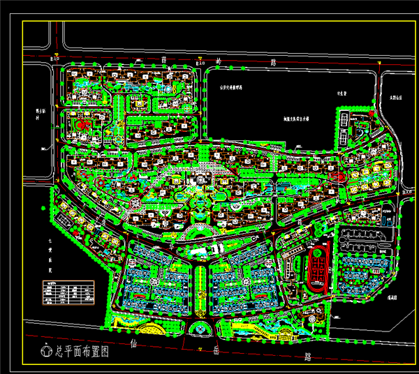 高层住宅公寓居住小区洋房规划(33)-CAD方案平面图/立剖面图/施工图系列