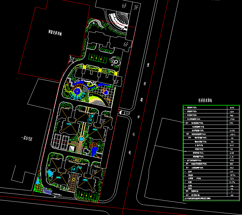 高层住宅公寓居住小区洋房规划(12)-CAD方案平面图/立剖面图/施工图系列