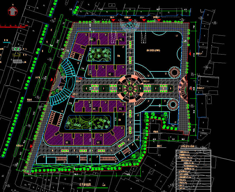 高层住宅公寓居住小区洋房规划(18)-CAD方案平面图/立剖面图/施工图系列
