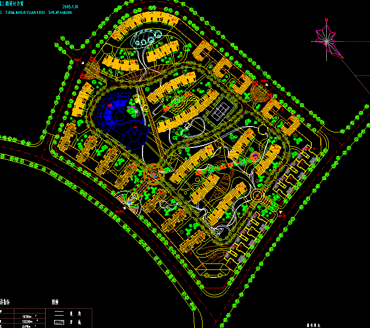 高层住宅公寓居住小区洋房规划(39)-CAD方案平面图/立剖面图/施工图系列