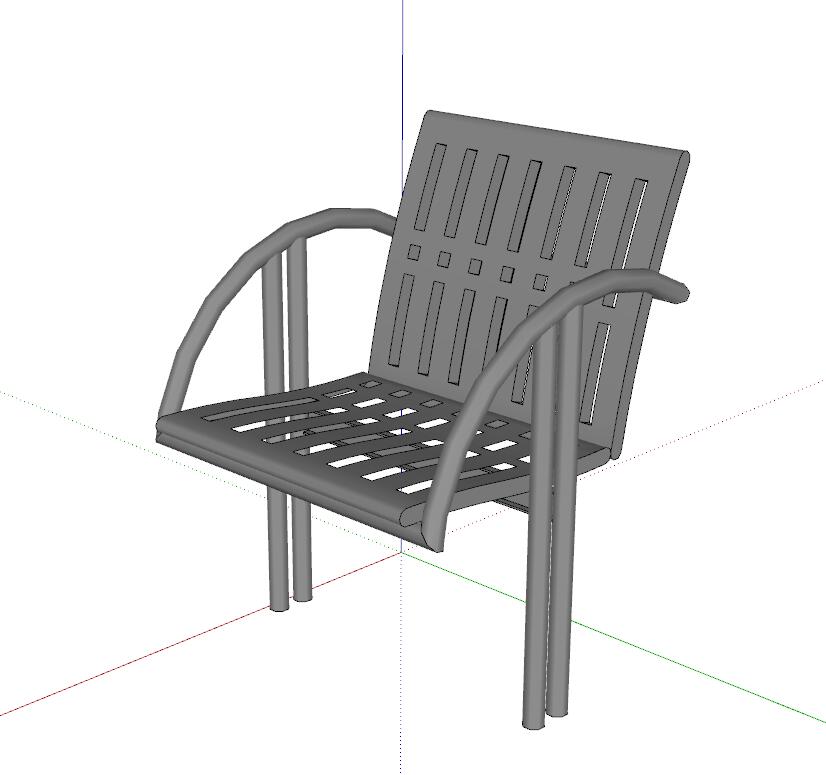 单人座椅sketchup模型6-SU建筑景观室内模型