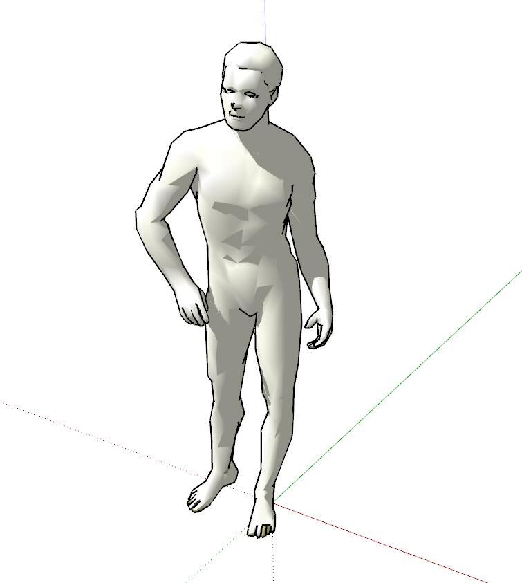 3D人物SU模型sketchup模型122-SU建筑景观室内模型