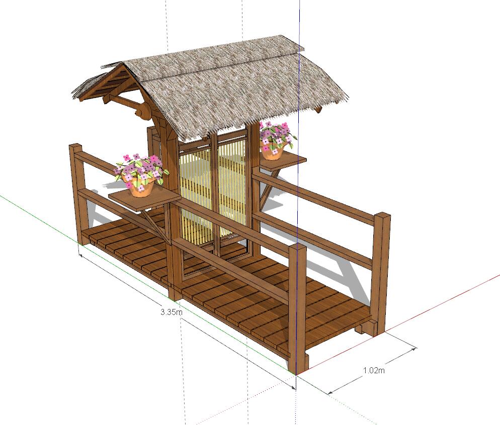 木桥sketchup模型9-SU建筑景观室内模型