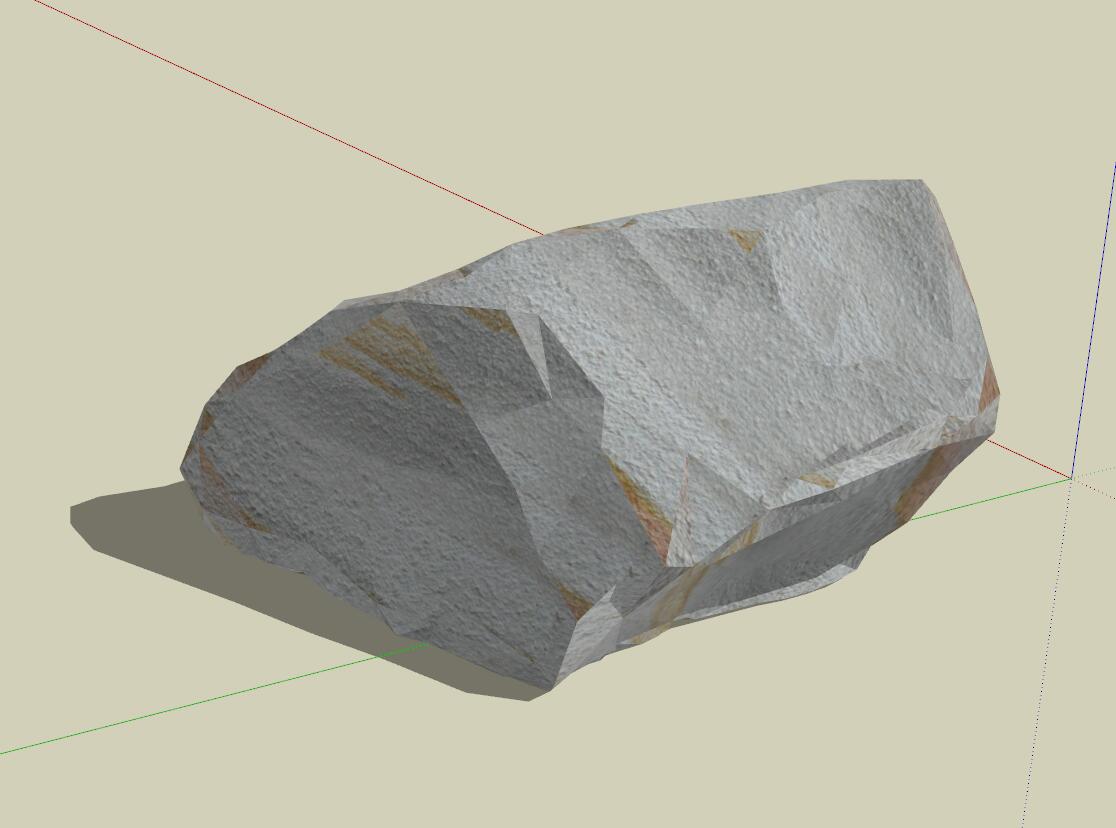 石头独石sketchup模型73-SU建筑景观室内模型